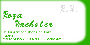 roza wachsler business card